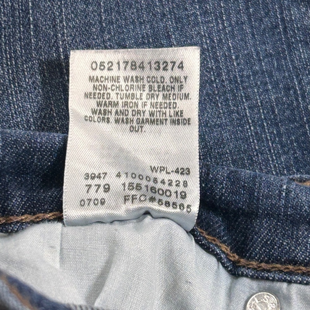 Levis 515 Boot Cut Jeans Womens 6 Medium Dark Wash Blue Denim Mid Rise Stretch - Picture 10 of 11
